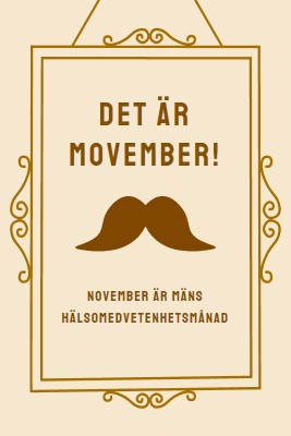 Mustascher för november brown vintage-retro