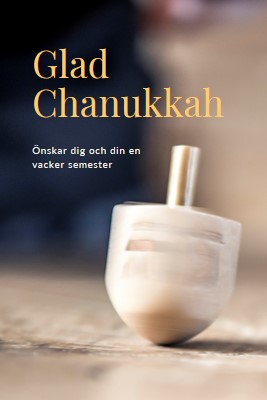 Skönheten i Hanukkah yellow modern-simple