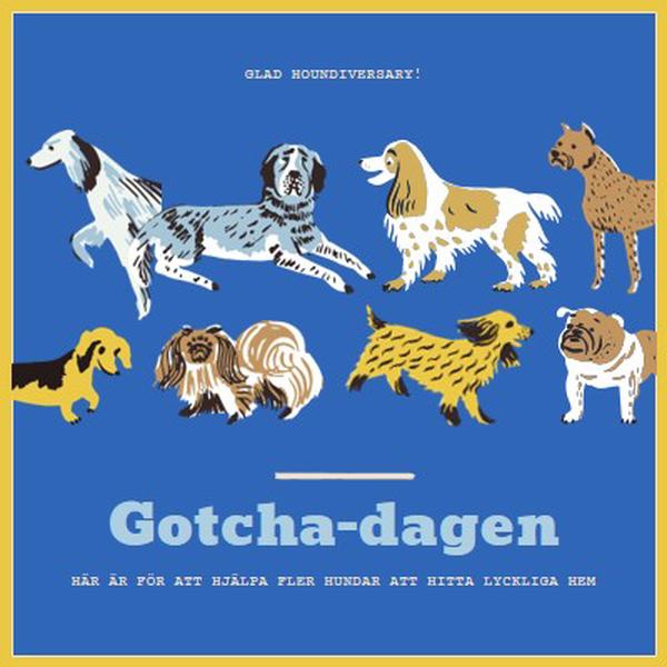 Hjälpa fler hundar att hitta hem blue dog,illustration,playful