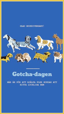 Hjälpa fler hundar att hitta hem blue dog,illustration,playful