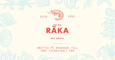 Helt enkelt de bästa räkorna gray bold,retro,maritime