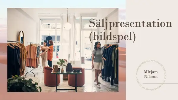 Säljpresentation för återförsäljare modern-simple