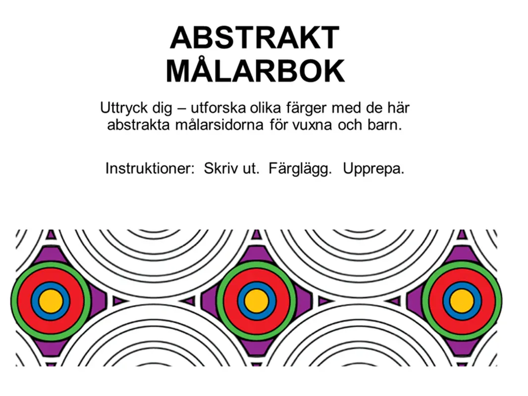 Abstrakt målarbok