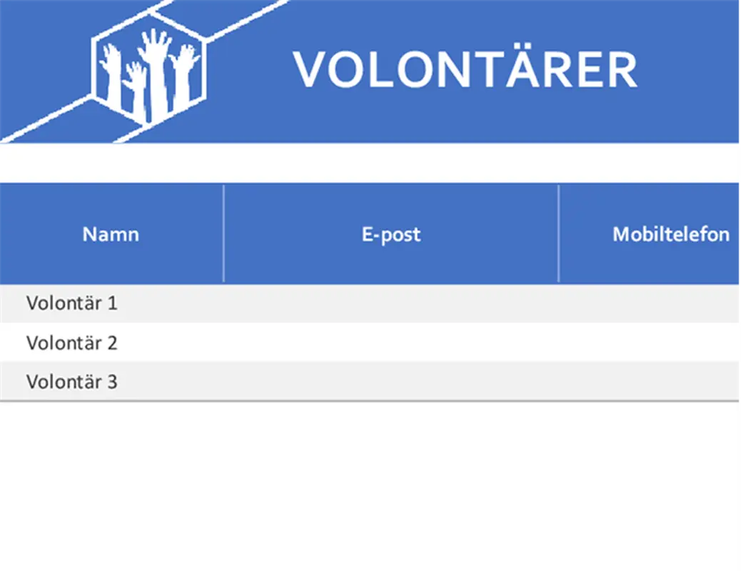 Uppgifter för frivilliga modern-simple