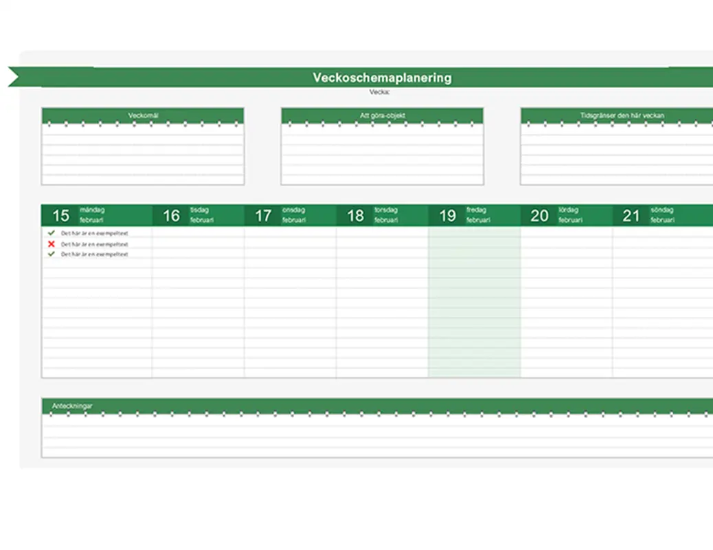 Veckoschemaplanering