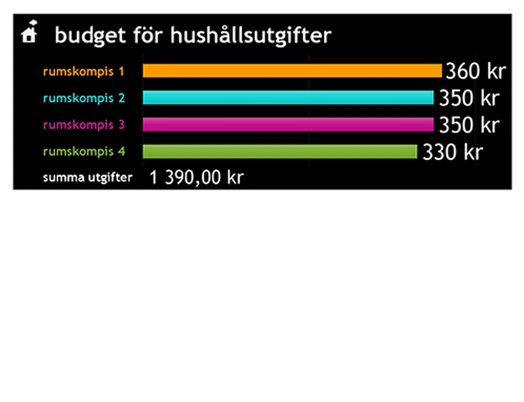 Utgiftsbudget för hushåll modern simple