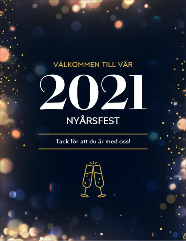 Utskrifter för nyårsfester  modern simple
