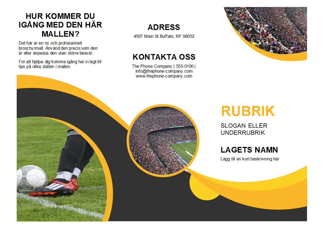 Sportbroschyr modern-simple