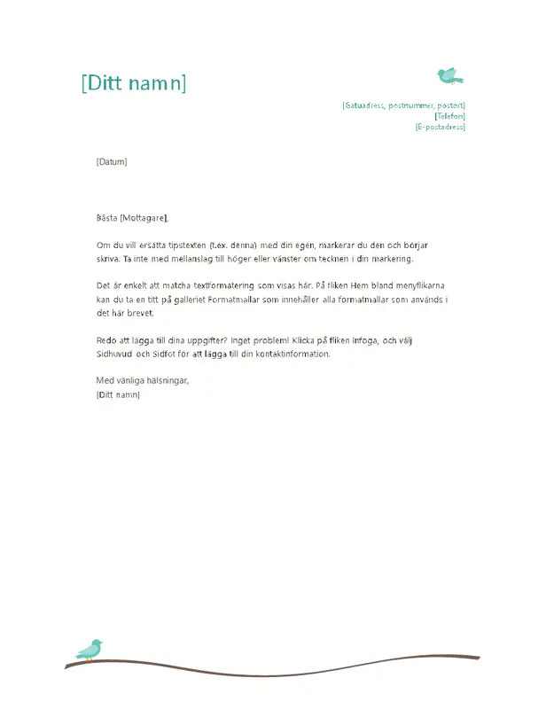 Personligt brevhuvud