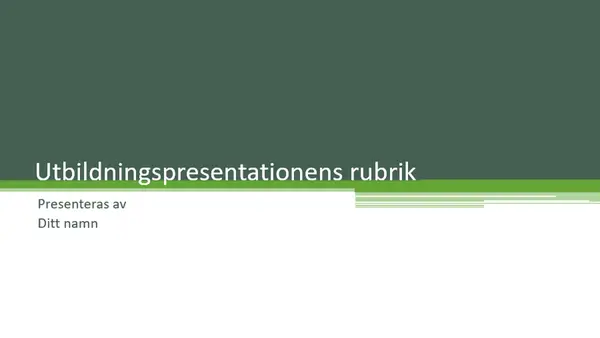 Utbildningspresentation modern color block