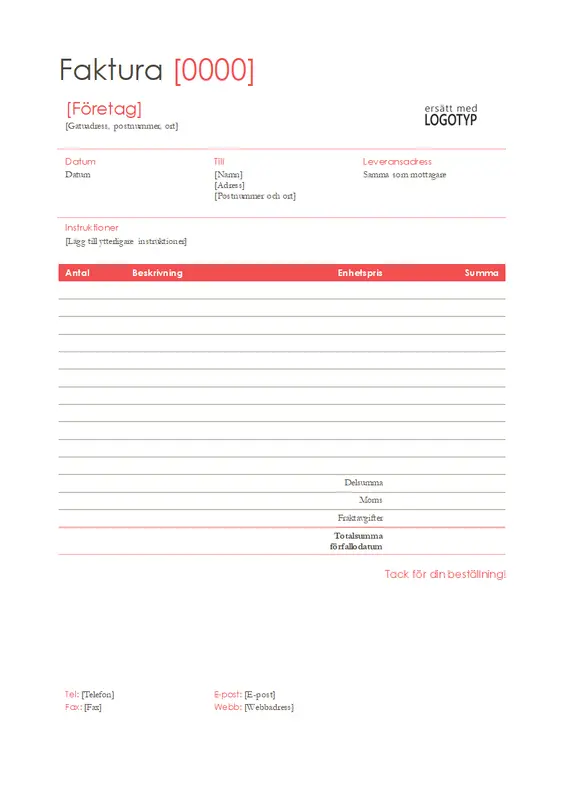 Faktura modern-simple