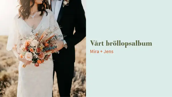 Bröllopsalbum med blommor