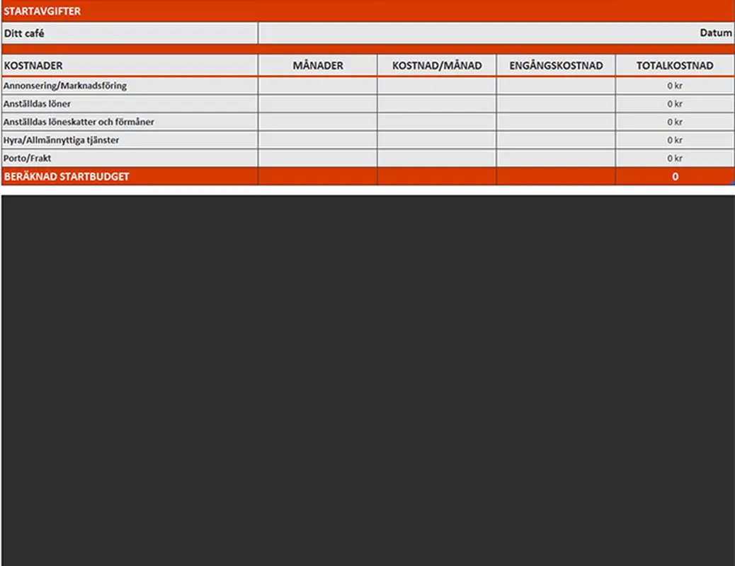 Ekonomisk plan för företag modern bold
