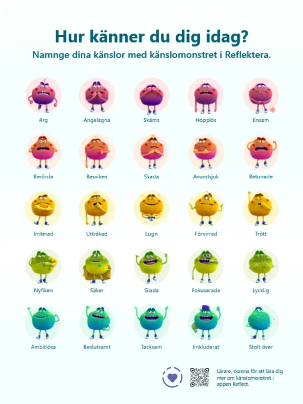 Navigera mellan känslor med känslomonstret whimsical-color-block
