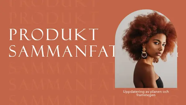 Presentation av produktsammanfattning modern simple