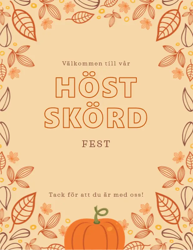 Utskrivbara höstfest whimsical-line