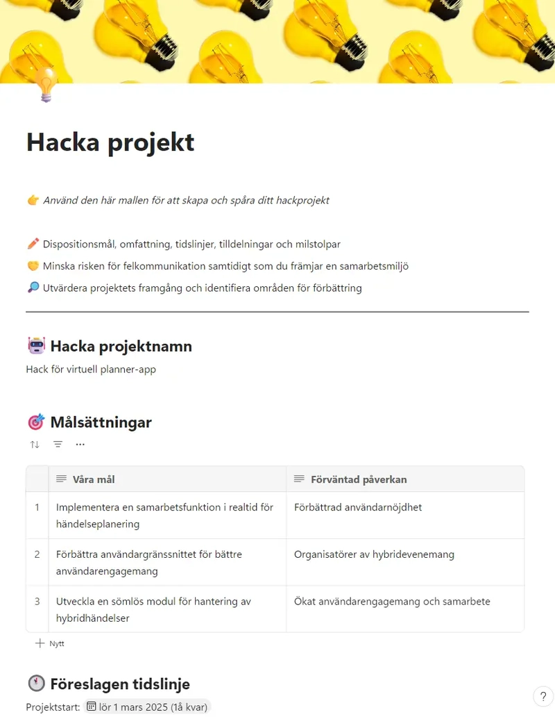 Hacka projekt