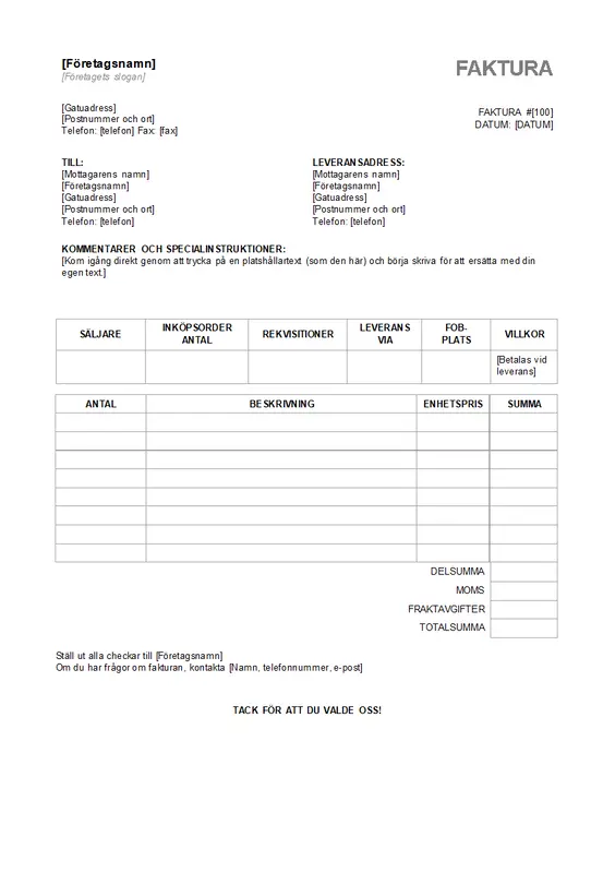 Faktura modern-simple