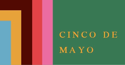 เฉลิมฉลองเทศกาล Cinco de Mayo green modern-color-block