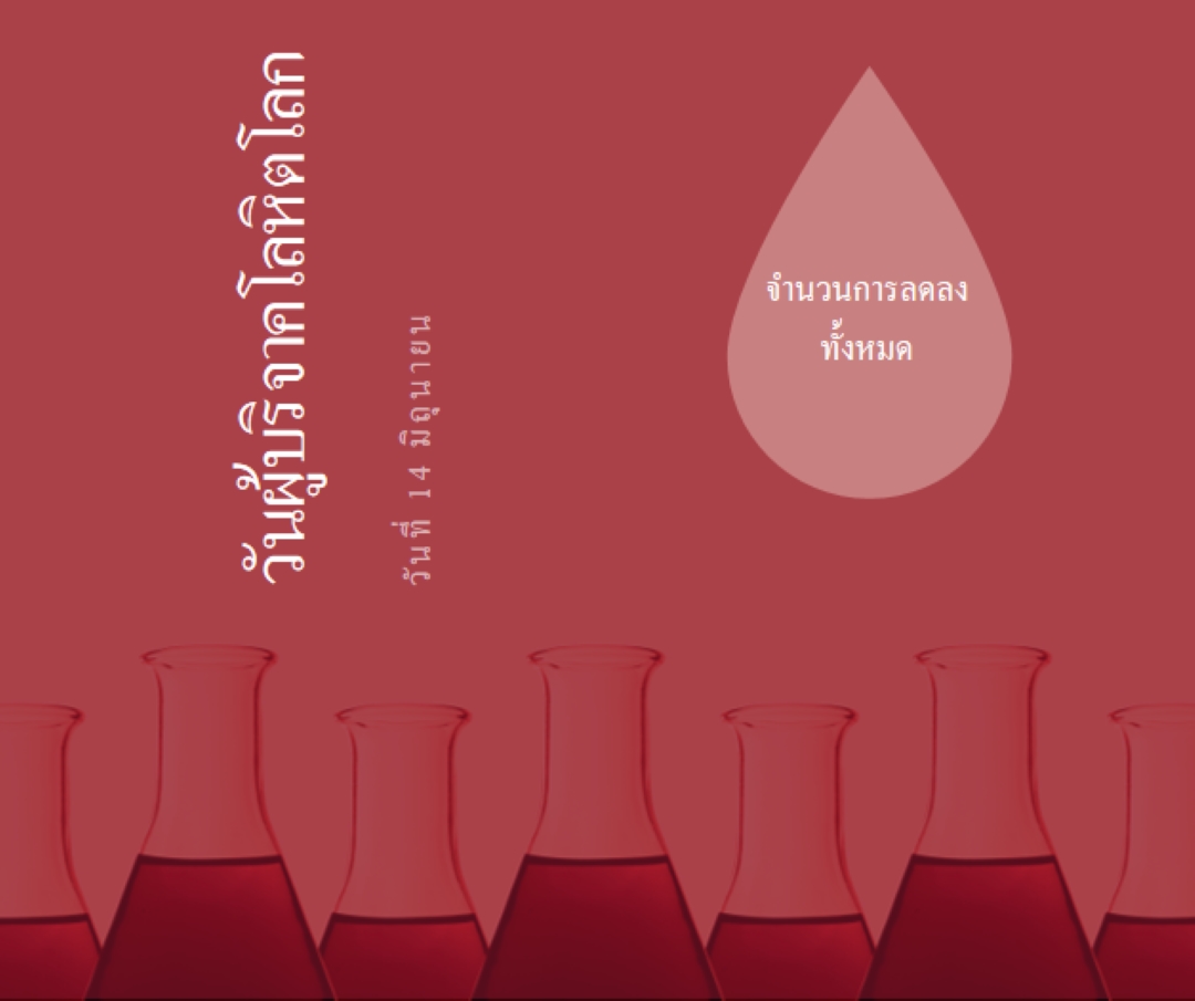 วันผู้บริจาคโลหิตโลก red modern-bold