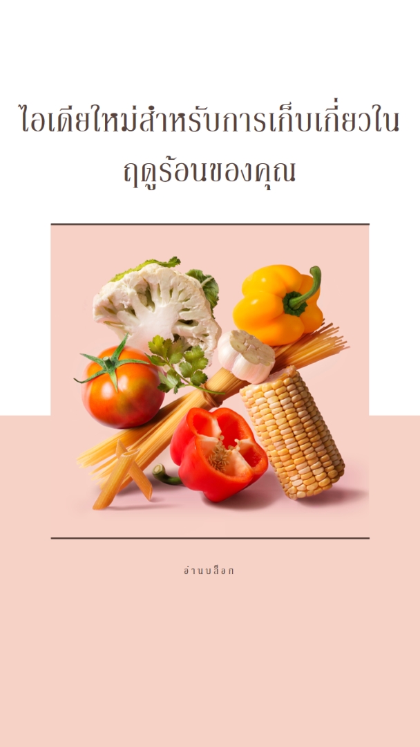 การเก็บเกี่ยวในฤดูร้อน pink modern-simple