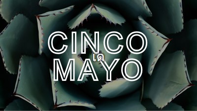 เฉลิมฉลองเทศกาล Cinco de Mayo green modern-bold