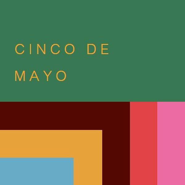 เฉลิมฉลองเทศกาล Cinco de Mayo green modern-color-block