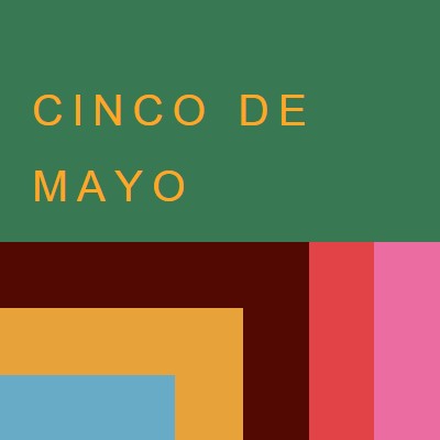 เฉลิมฉลองเทศกาล Cinco de Mayo green modern-color-block