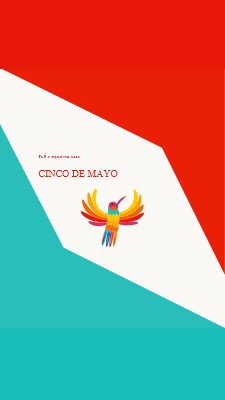 Happy Cinco de Mayo red modern-color-block