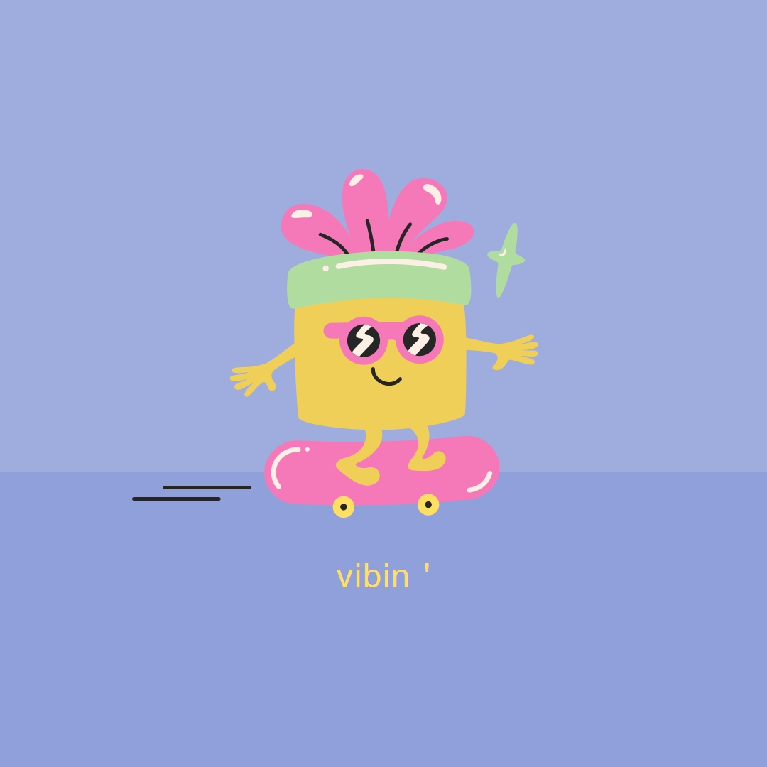 เพียงแค่ vibin' blue retro,groovy,skate,quirky,fun,offbeat
