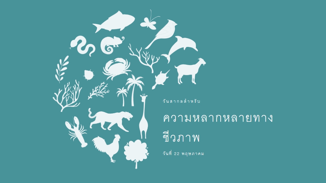 เฉลิมฉลองวันความหลากหลายทางชีวภาพของโลก blue modern-simple