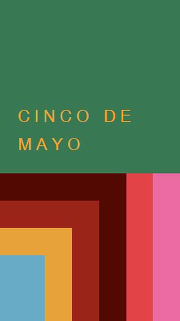 เฉลิมฉลองเทศกาล Cinco de Mayo green modern-color-block