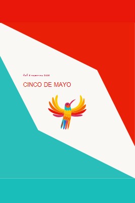 Happy Cinco de Mayo red modern-color-block