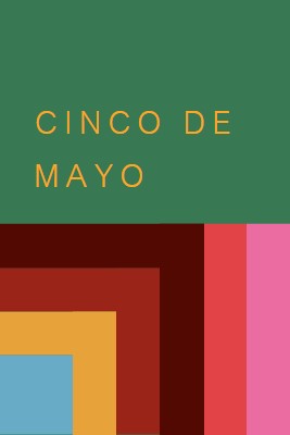 เฉลิมฉลองเทศกาล Cinco de Mayo green modern-color-block