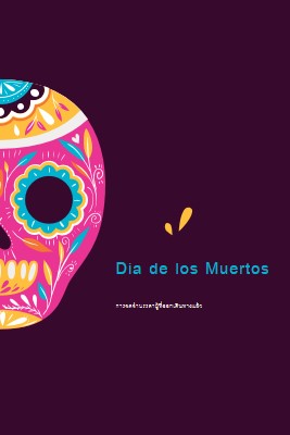 Dia de Muertos purple whimsical-color-block