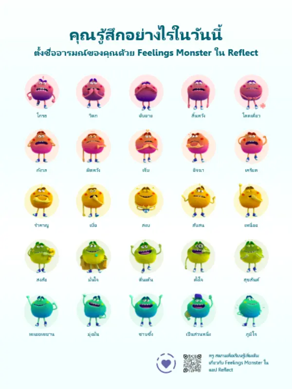 ควบคุมอารมณ์ด้วย Feelings Monster blue whimsical-color-block