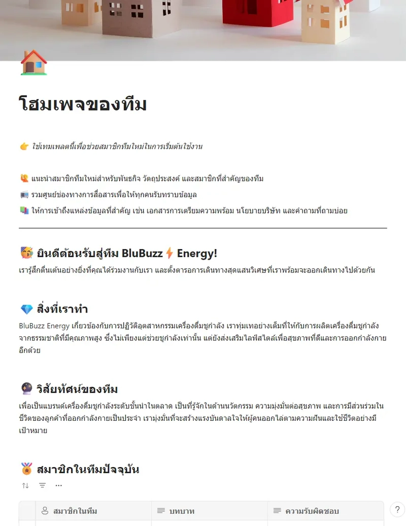 โฮมเพจของทีม