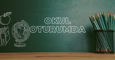 Okul oturumda green modern-simple