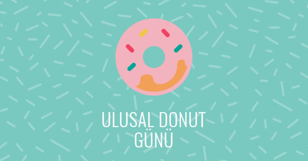 Yum bugün Ulusal Donut Günü blue modern-simple
