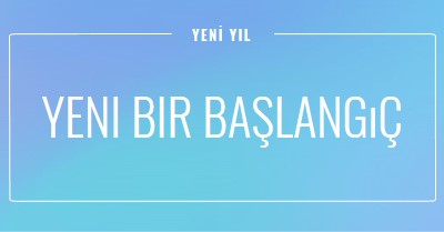 Yeni başlangıç blue modern-bold