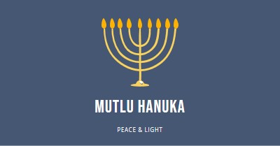 Hanuka Sameach blue modern-simple