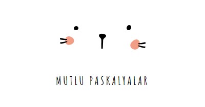 Paskalya'nız kutlu olsun tavşancık white whimsical-line