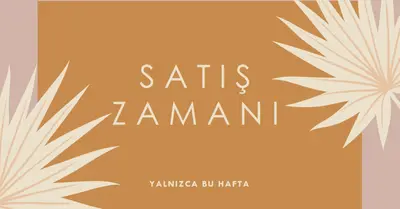 Boho palmiye yaprakları orange organic-simple