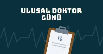 Bugün Ulusal Doktor Günü blue modern-simple