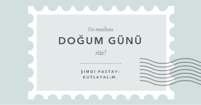 Harika bir doğum günü blue modern-simple