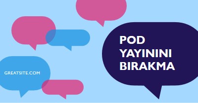 Pod yayını şimdi bırakılıyor blue modern-color-block