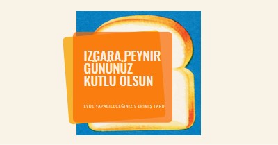 Izgara Peynir Gününüz Kutlu Olsun orange modern-bold