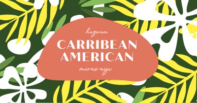 Karayip amerikan mirasını onurlandırma green organic-simple