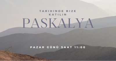 Paskalya Pazar günü bize katılın gray modern-simple