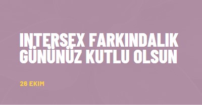 Intersex Farkındalık Gününüz Kutlu Olsun purple modern-bold